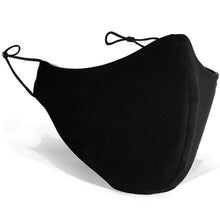 Load image into Gallery viewer, BLACK 3 PCS Cotton Adjustable 3 Layers with Filter Cloth Face Masks Pasal 