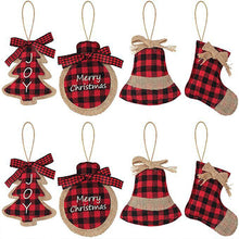 Load image into Gallery viewer, 8 Pieces Christmas Tree Stocking Ornaments Xmas Pendants Pasal 
