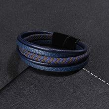 Load image into Gallery viewer, Vintage Blue Leather Bracelet Bracelet Pasal 