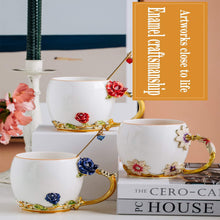 Load image into Gallery viewer, Flower Tea and Travel Cup with Beautiful Flower Handle Coffee Cups Pasal 