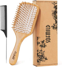 Load image into Gallery viewer, EcoFriendly Natural Wooden Bamboo Paddle Hairbrush Hairbrushes Pasal 