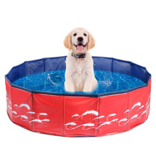 Load image into Gallery viewer, Foldable Pet Dogs Paddling Pool Puppy Cats Dog Pools Pasal Red 80*20cm 