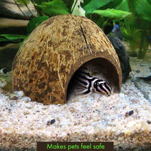 Load image into Gallery viewer, Coco Hut for Aquatic Pets Made of Raw Coconut Smooth Edges Comfortable - handmade items, shopping , gifts, souvenir