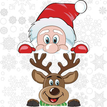 Load image into Gallery viewer, Christmas Window Stickers 6 Sheet Peeping Santa Window Stickers Pasal 
