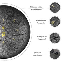 Load image into Gallery viewer, Steel Tongue Drum Hand Pan Drum 8 Notes 10 Inches Unknown Pasal 
