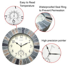 Load image into Gallery viewer, Large Outdoor Indoor Clock Waterproof 13 Inch Wall Clocks Pasal 
