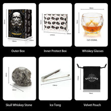 Load image into Gallery viewer, Skull Whiskey Stone and Glass Gift Set Barware Sets Pasal 