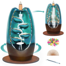 Load image into Gallery viewer, Waterfall Incense Burner Backflow Incense Holder Double-sided Design Ceramic Incense Holders Pasal 
