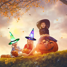 Load image into Gallery viewer, Halloween Witch Hat Decorations 6Pcs Glowing Halloween Witch Hats Hats Pasal 