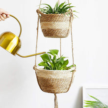 Load image into Gallery viewer, Hanging Seagrass Planter Basket Flower Pots Pasal 
