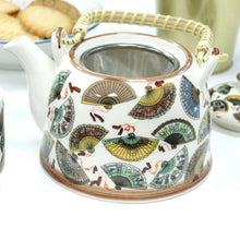 Load image into Gallery viewer, Ceramic Herbal Teapot Set With Metal Strainer In The Lid and Six Matching Cups - handmade items, shopping , gifts, souvenir