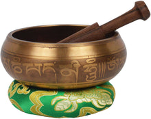 Load image into Gallery viewer, Tibetan Meditation Singing Bowl with Etching &amp; Crafted Inside For Relaxation, Healing &amp; Mindfulness - handmade items, shopping , gifts, souvenir