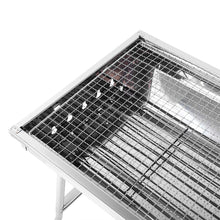 Load image into Gallery viewer, BBQ Charcoal Grill Portable Foldable Barbecue Grill Stainless Steel with Stand Indoor Outdoor Charcoal Barbecues Pasal 