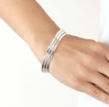 Load image into Gallery viewer, Tuscany Silver Sterling Silver Solid Triple Torque Bangle Bracelets Pasal 