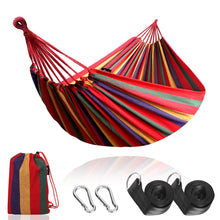 Load image into Gallery viewer, Outdoor Cotton Hammock Multiples Load Capacity up to 200 kg Portable with Carrying Bag Hammocks Pasal 