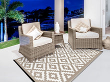 Load image into Gallery viewer, Green Decore Rug Taupe White Table Runners Pasal 