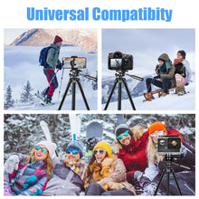 Load image into Gallery viewer, 50 inches Adjustable Travel Tripod Stand with Phone Holder Tripods Pasal 
