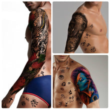 Load image into Gallery viewer, 46 Sheets Large Size Full Arm Temporary Tattoos For Men and women Temporary Tattoos Pasal 