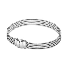 Load image into Gallery viewer, Timeless Womens Sterling Silver Multi Snake Chain Bracelet Bracelets Pasal 