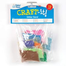 Load image into Gallery viewer, Baker Ross Mini Bags of Glitter Sand Pack Of 12 For Kids Arts and Crafts Sand Art Pasal 