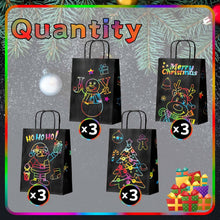 Load image into Gallery viewer, 12 Pack Christmas Gift Paper Bags with Handles Christmas Party Bags for Kids Gift Bags Pasal 
