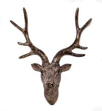 Load image into Gallery viewer, Stag Deer Head Sculpture Wall Decoration Made From Resin With Bronze Finish - handmade items, shopping , gifts, souvenir
