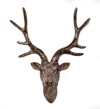 Load image into Gallery viewer, 42cm Stag Deer Head Sculpture Wall Decoration Made From Resin With Bronze Finish Wall Sculptures Pasal 