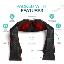 Load image into Gallery viewer, Neck and Shoulder Massager with Heat Back Massager Snap-On Neck Massagers Pasal 