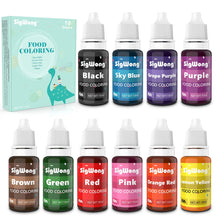 Load image into Gallery viewer, Food Coloring 10 Color Concentrated Liquid Food Colouring Set Food Colouring Pasal 