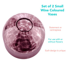 Load image into Gallery viewer, Small Wine Coloured Decorative Vases Vase Pasal 