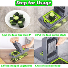Load image into Gallery viewer, Vegetable Chopper 14 in 1 Spiralizers, Manual Graters &amp; Slicers Pasal 
