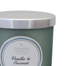 Load image into Gallery viewer, Candles Vanilla and Coconut Scented Jar Candle with Silver Lid - Grey Candles Pasal 