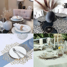 Load image into Gallery viewer, 12Pcs Round Leaf Placemats and Coaster Sets Place Mats Pasal 