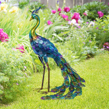 Load image into Gallery viewer, Tall Outdoor Metallic Peacock Standing Yard Statue 71 cm Statues Pasal 
