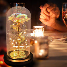 Load image into Gallery viewer, Rose in a Glass Dome with LED Light Gift Pasal 

