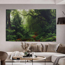 Load image into Gallery viewer, Green Forest Tapestry Tree Landscape Nature Landscape for Bedroom Living Room Dorm Decor - handmade items, shopping , gifts, souvenir