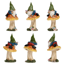 Load image into Gallery viewer, Garden Gnome on Mushroom Ornaments Outdoor 2Pcs Statues Pasal 