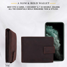 Load image into Gallery viewer, Eono RFID Leather Wallets Slim Purse with Zipper Coin Pocket for Men Wallets Pasal 