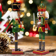 Load image into Gallery viewer, 2 Wooden Christmas Nutcracker Soldier Nutcrackers Pasal 
