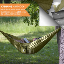 Load image into Gallery viewer, Camping Hammock with Net Lightweight Nylon Hammock for Backpacking Hammocks &amp; Loungers Pasal 
