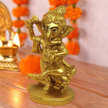 Load image into Gallery viewer, Lord Ganesha Statue With Matki Candle And Wooden Tray Statue Pasal 