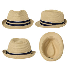 Load image into Gallery viewer, Mens Womens Sun Hat Straw Panama Hat Summer Fedoras &amp; Trilby Hats Pasal 