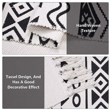 Load image into Gallery viewer, Black and White Cotton Carpet Area Rugs Pasal 