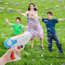 Load image into Gallery viewer, Colorful Bubble Gun with 4 Bottles Bubble Solutions Gift Pasal 