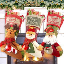 Load image into Gallery viewer, Christmas Personalized Xmas Stockings with 3D Snowflake Santa Stockings Pasal 
