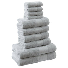 Load image into Gallery viewer, Luxury Supersoft Towel Bale Set Cotton Silver Grey 10 Piece Bath Towel Sets Pasal 