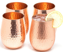 Load image into Gallery viewer, Copper wine glasses set of 4 Cocktail Glasses Pasal 