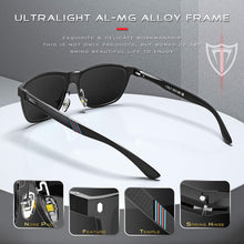 Load image into Gallery viewer, Mens Driving Polarized Sunglasses Metal Frame Ultra Light Sunglasses Pasal 