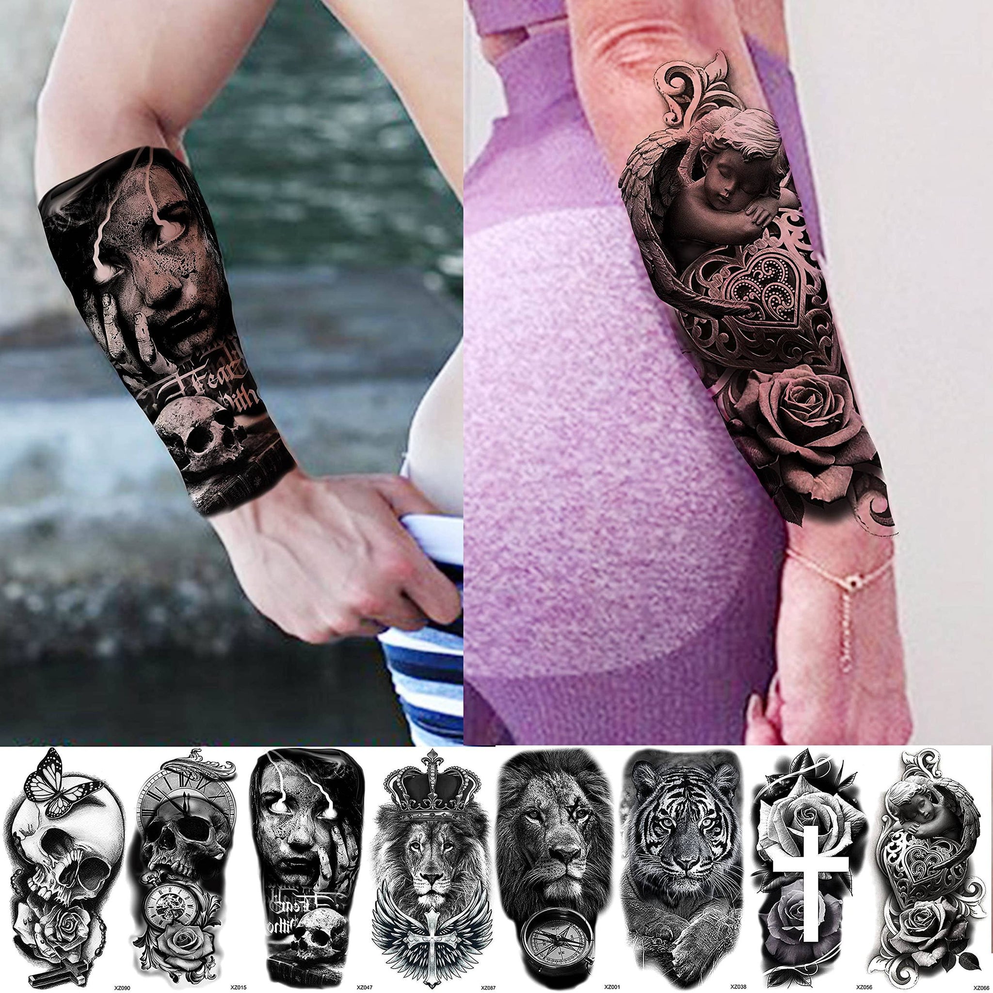 Large Arm Sleeve Lion King Temporary Tattoo