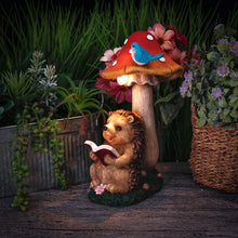 Load image into Gallery viewer, Hedgehog Garden Ornaments with Solar Powered Lights Statues Pasal 